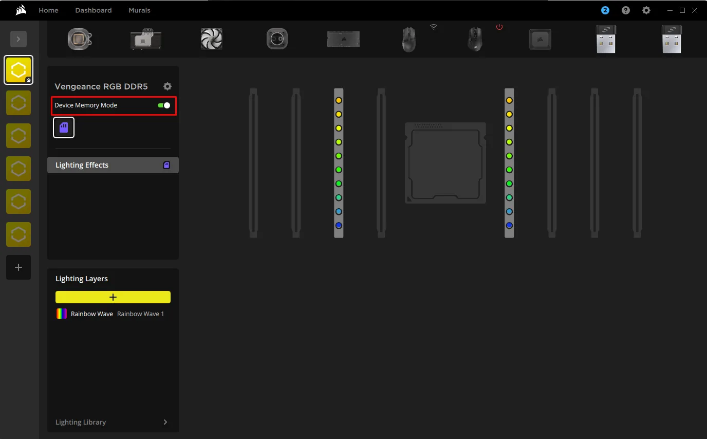 Device Memory Mode 사용